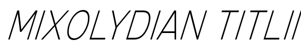 Mixolydian Titling font preview